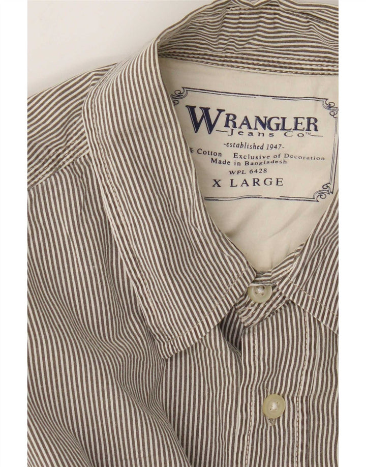 Wrangler herreskjorte XL grå nålestribet bomuld