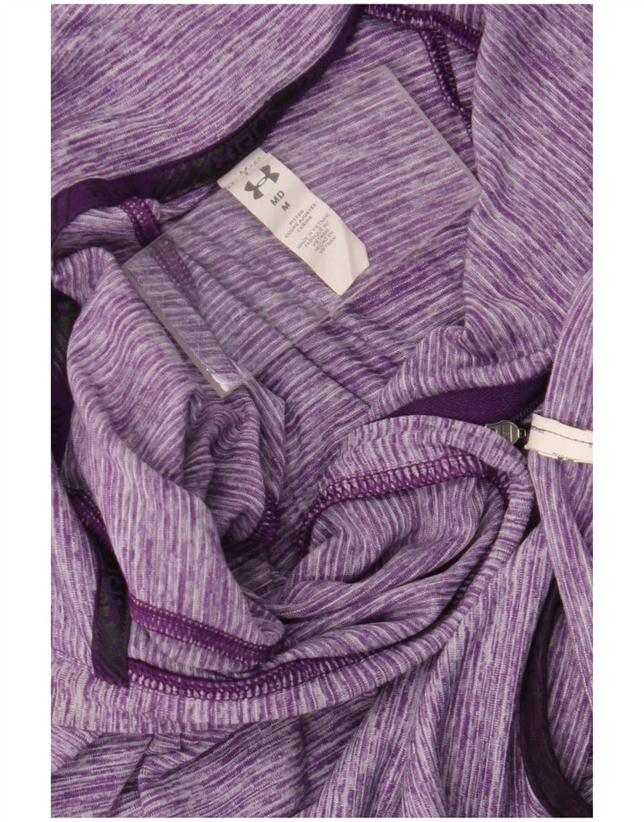 Under Armour Dame Pullover Træningsdragt Top UK 12 Medium Lilla Flecked