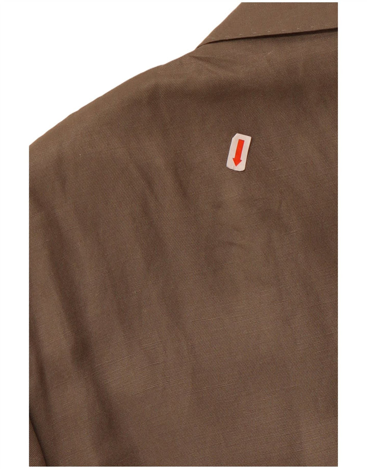 Marks & Spencer Herre 2-knaps blazerjakke UK 38 Medium Khaki Silk