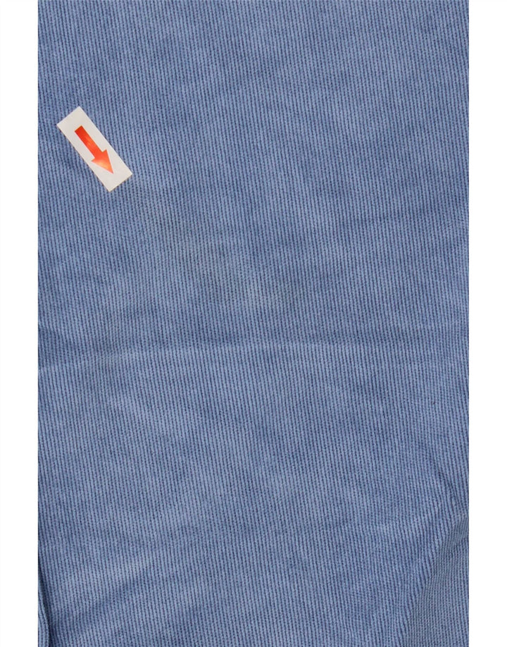 Zara Dame Oversized Corduroy Shirt UK 10 Small Blue Polyester