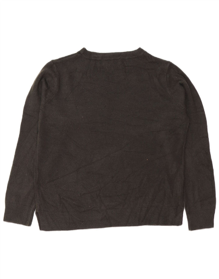 Marks & Spencer Dame sweater med rund hals DK 14 Medium Sort Akryl