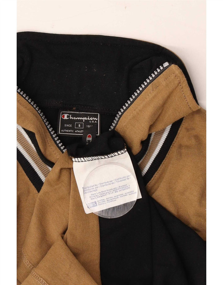 Champion Herre lynlåshals top langærmet lille beige colourblock bomuld