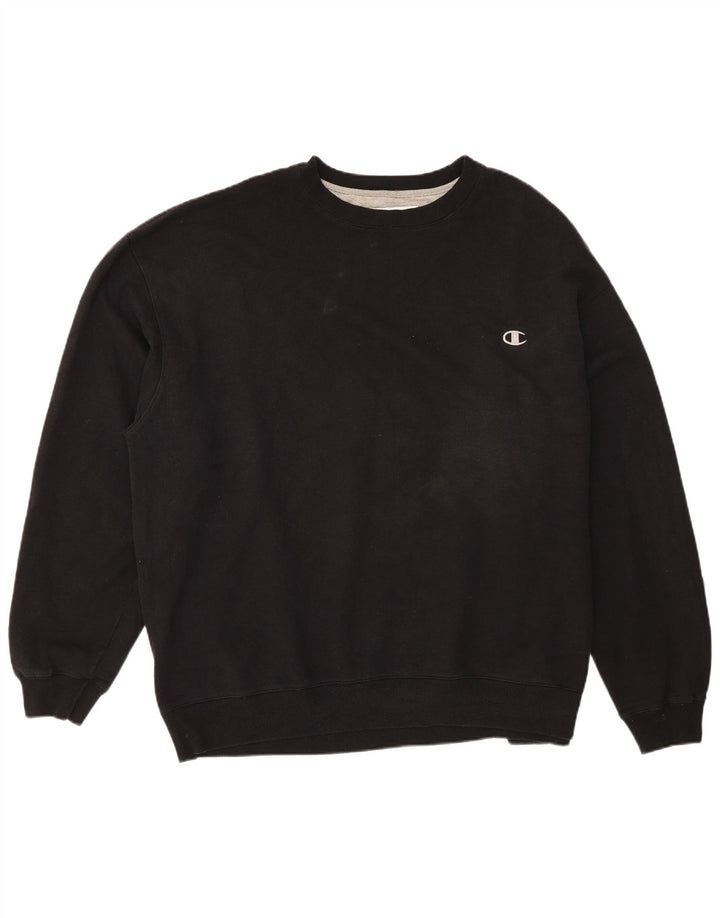 Champion Herre Sweatshirt Jumper 3XL Sort Bomuld