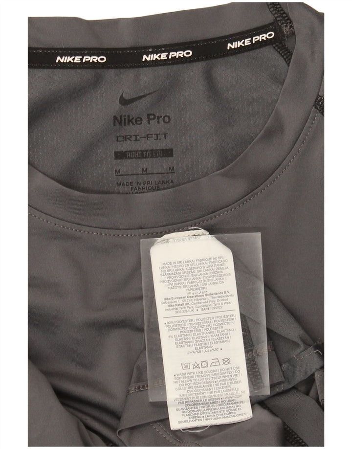 Nike Herre Dri Fit Top Langærmet Medium Grey Polyester