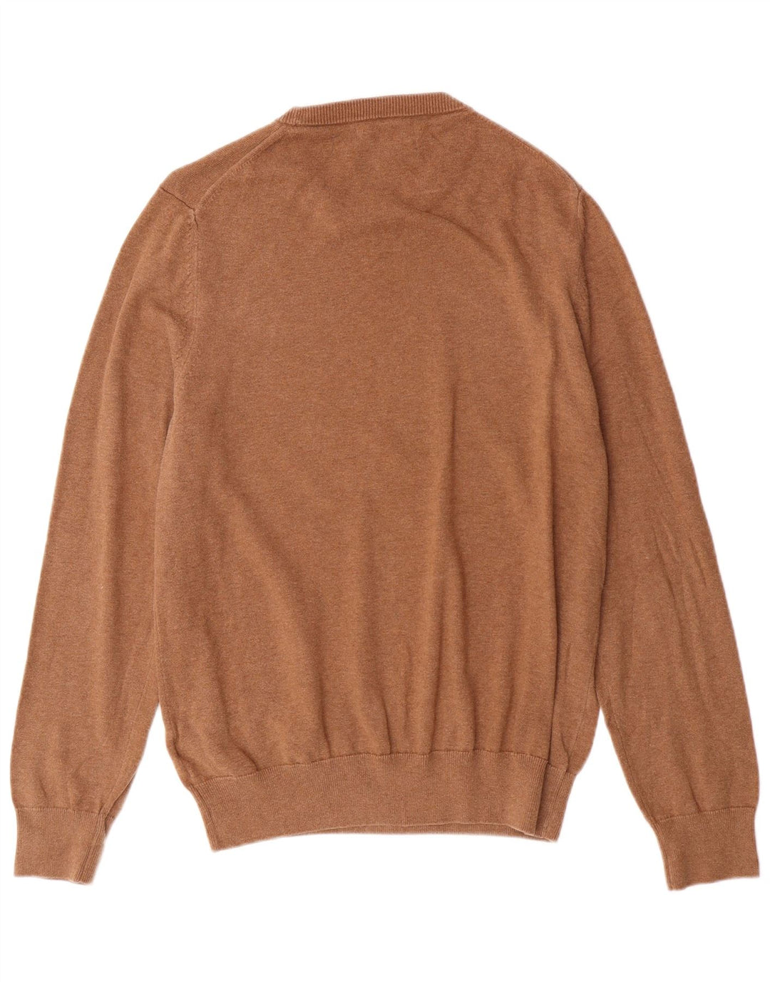 Marks & Spencer Herre sweater med rund hals, medium brun bomuld