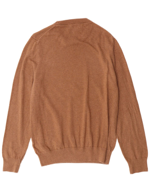 Marks & Spencer Herre sweater med rund hals, medium brun bomuld