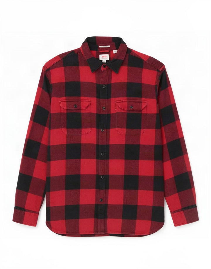 Levi's Herre Flanellskjorte Stor rød Gingham Bomuld