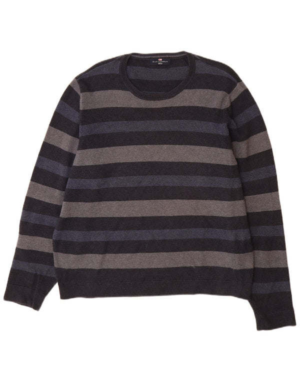 Marks & Spencer Herre sweater med rund hals, medium marineblå stribet