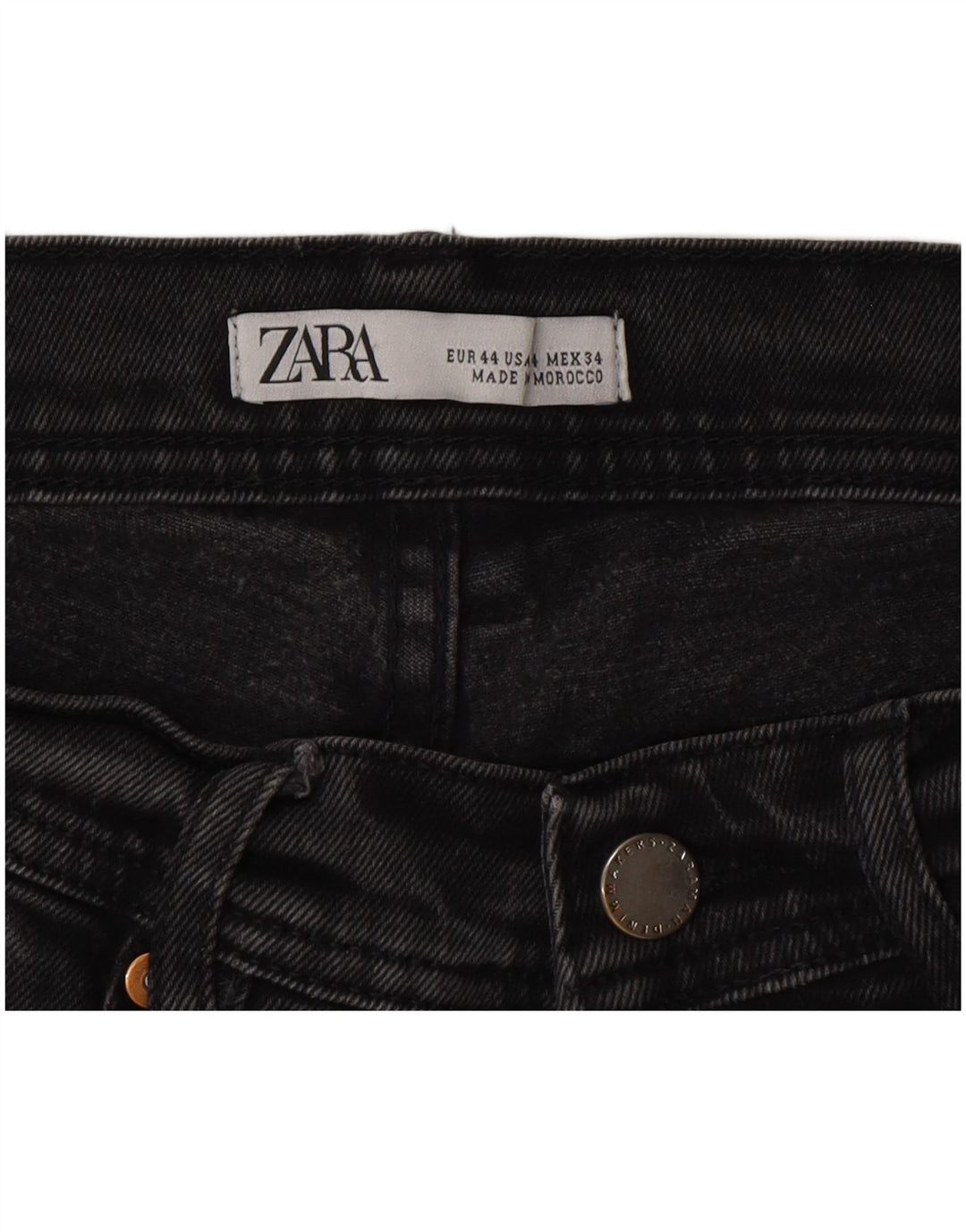 Zara Herre Slim Jeans EU 44 Large W34 L30 Grå Bomuld