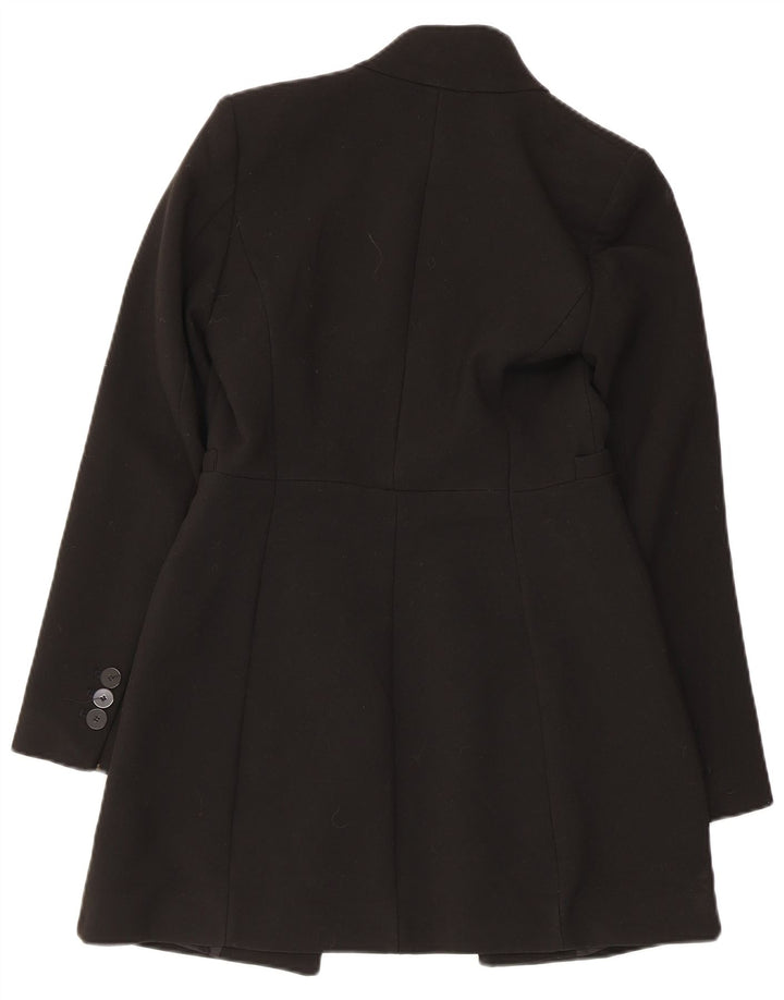 Zara Womens Open Overcoat UK 6 XS Sort Polyester