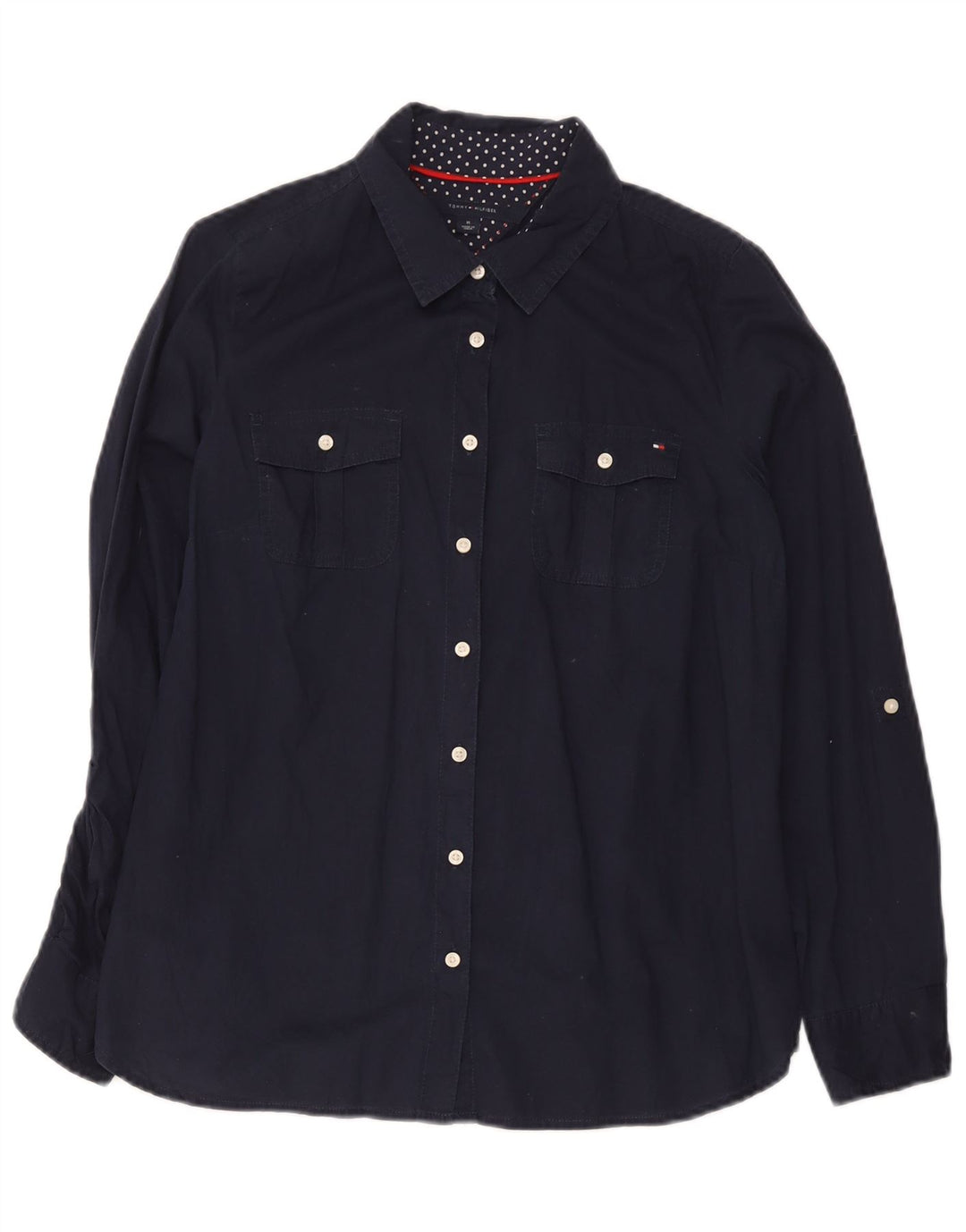 Tommy Hilfiger Dameskjorte UK 14 Medium Navy Blue