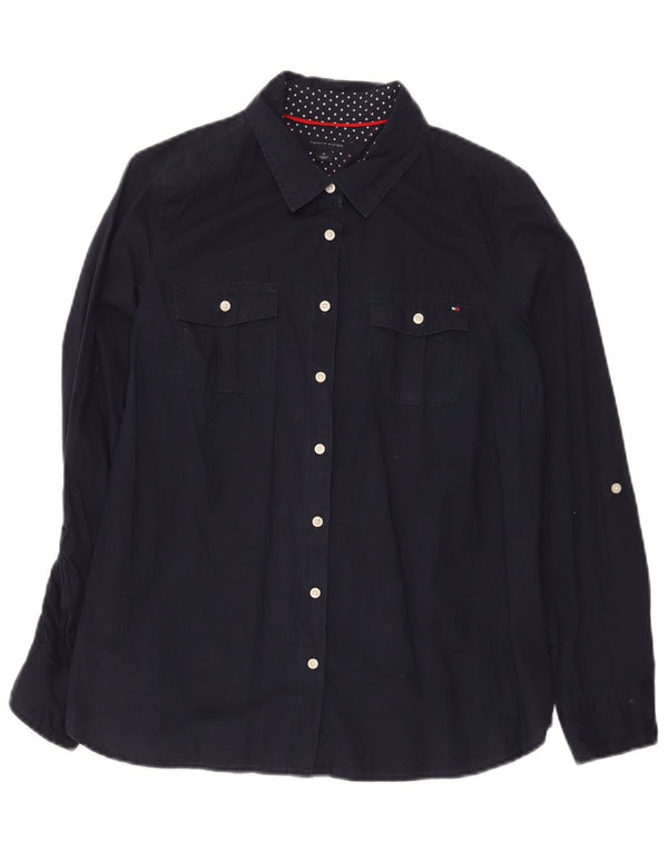 Tommy Hilfiger Dameskjorte UK 14 Medium Navy Blue