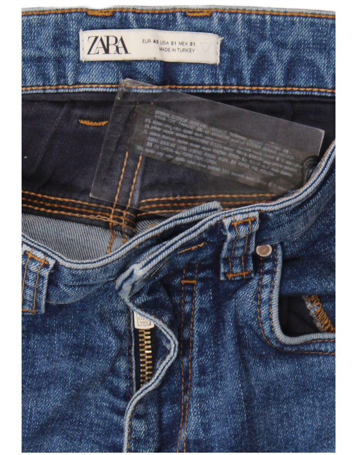 Zara Herre Slim Jeans EU 40 Medium W31 L30 Blå Bomuld