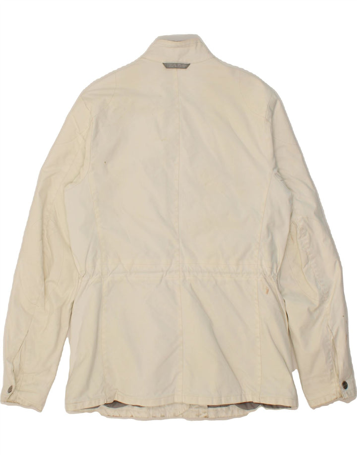 BREMA Womens Graphic Utility Jacket IT 44 Medium White Polyamide Vintage Brema and Second-Hand Brema from Messina Hembry 