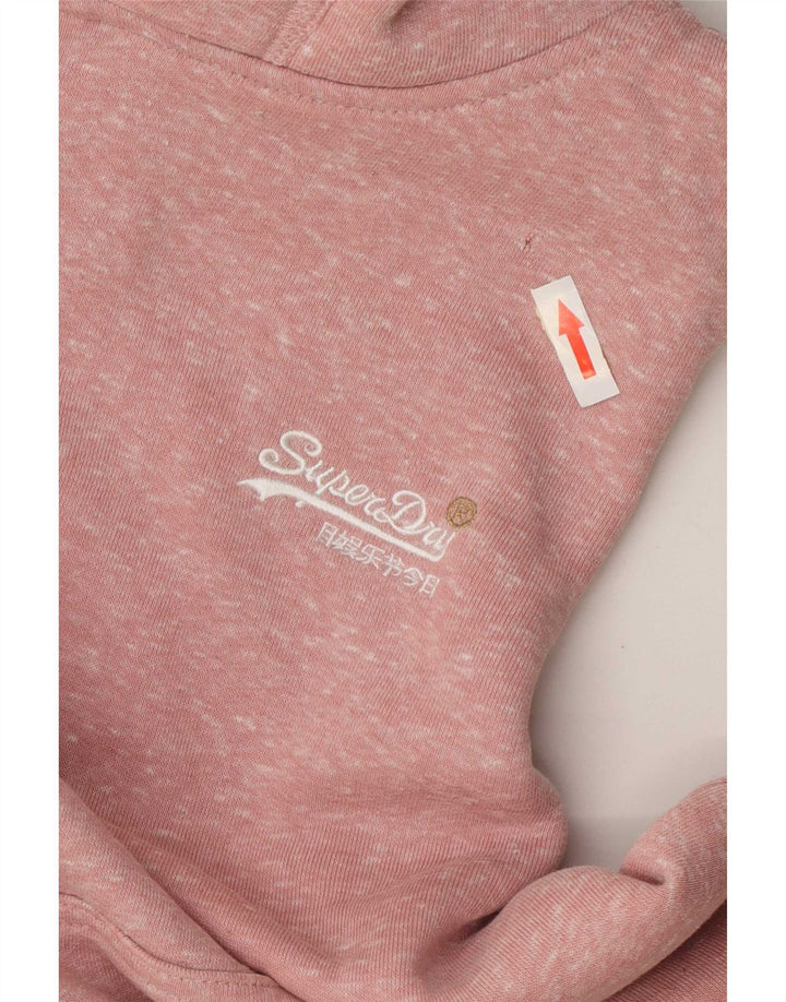 Superdry Dame Hættetrøje UK 12 Medium Pink Flecked Polyester