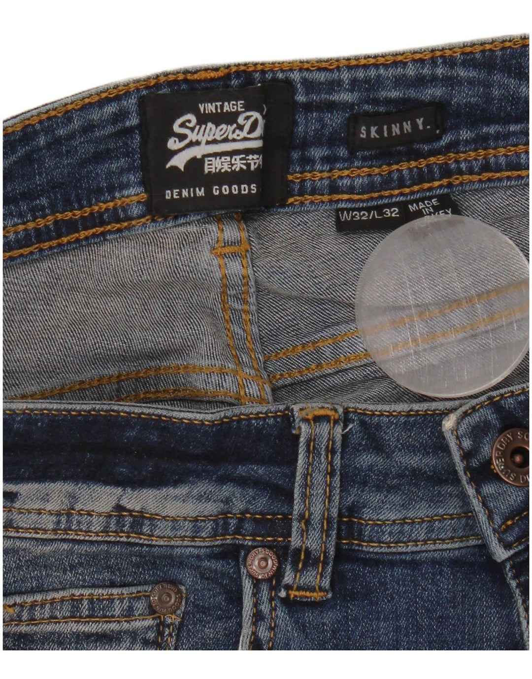 Superdry Skinny Jeans til kvinder W32 L32 blå bomuld