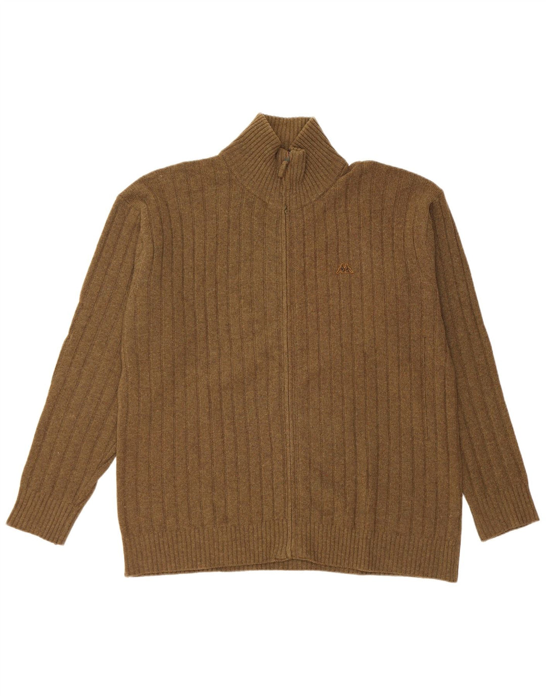 Kappa Herre Cardigan Sweater 2XL Khaki Wool