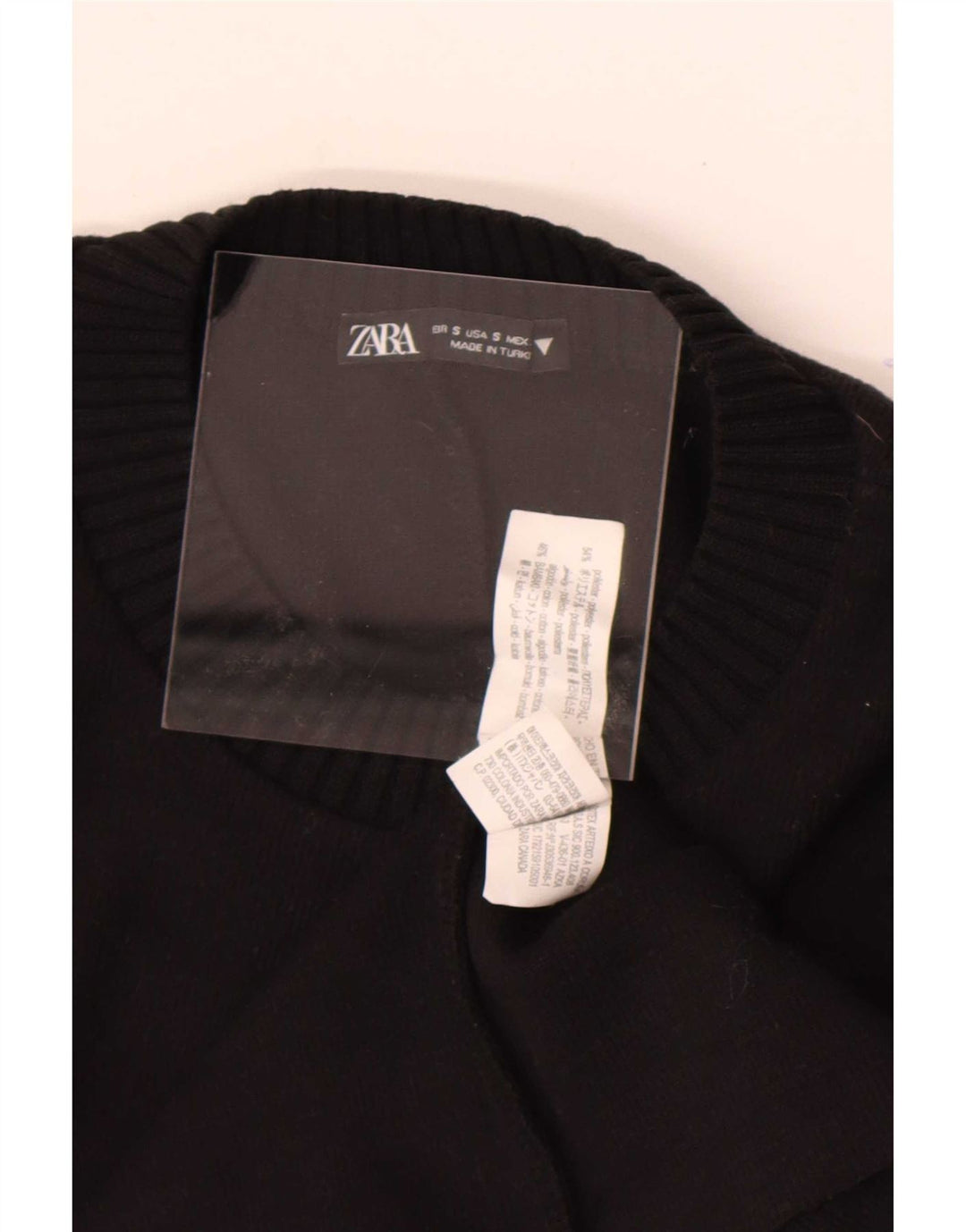 Zara Dame sweater med rund hals DK 10 Lille sort polyester