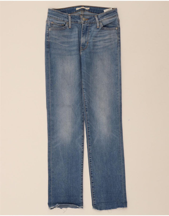 LEVI'S Womens 714 Straight Jeans W26 L25 Blue Cotton Vintage Levi's and Second-Hand Levi's from Messina Hembry 
