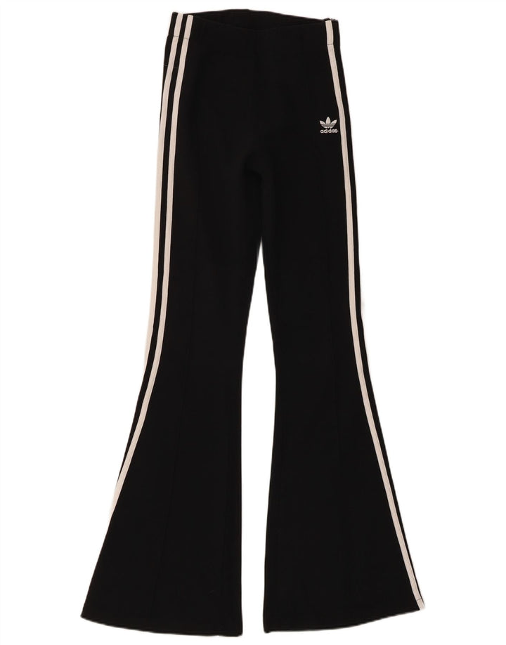 ADIDAS Flare Leggings til kvinder UK 6 XS sort polyester