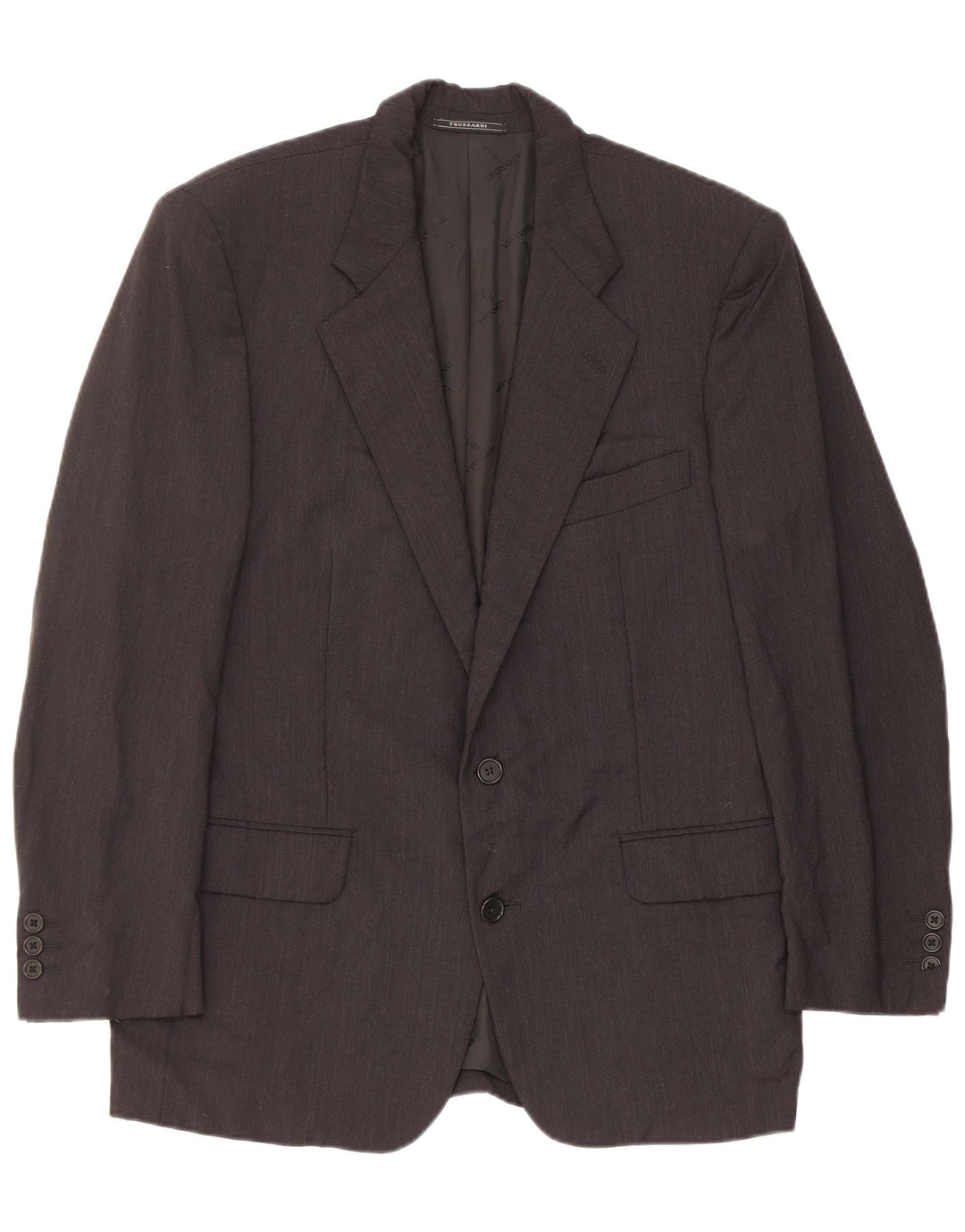 Trussardi Herre 2-knaps blazerjakke IT 48 Medium Sort Virgin Wool