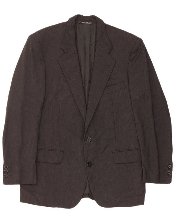 Trussardi Herre 2-knaps blazerjakke IT 48 Medium Sort Virgin Wool