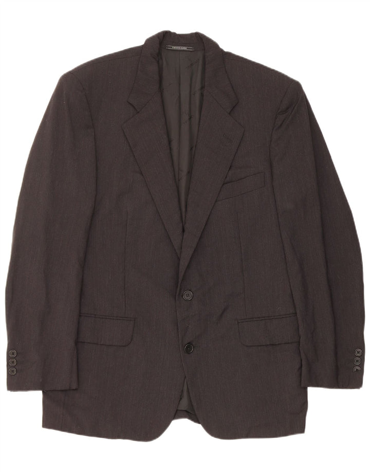 Trussardi Herre 2-knaps blazerjakke IT 48 Medium Sort Virgin Wool