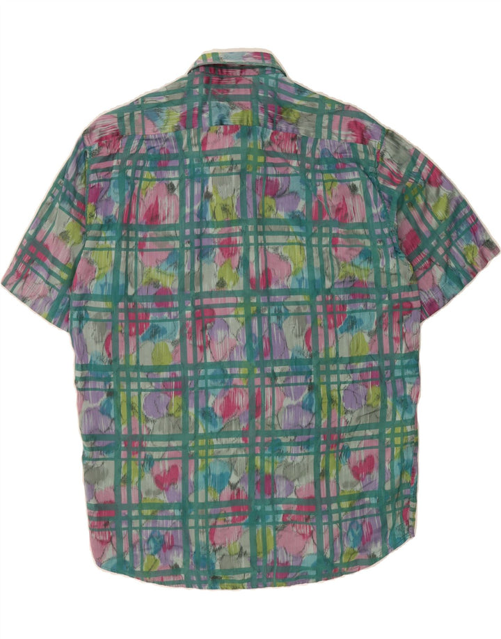 ENARA CAMICE Mens Short Sleeve Shirt Large Multicoloured Floral Vintage Enara Camice and Second-Hand Enara Camice from Messina Hembry 