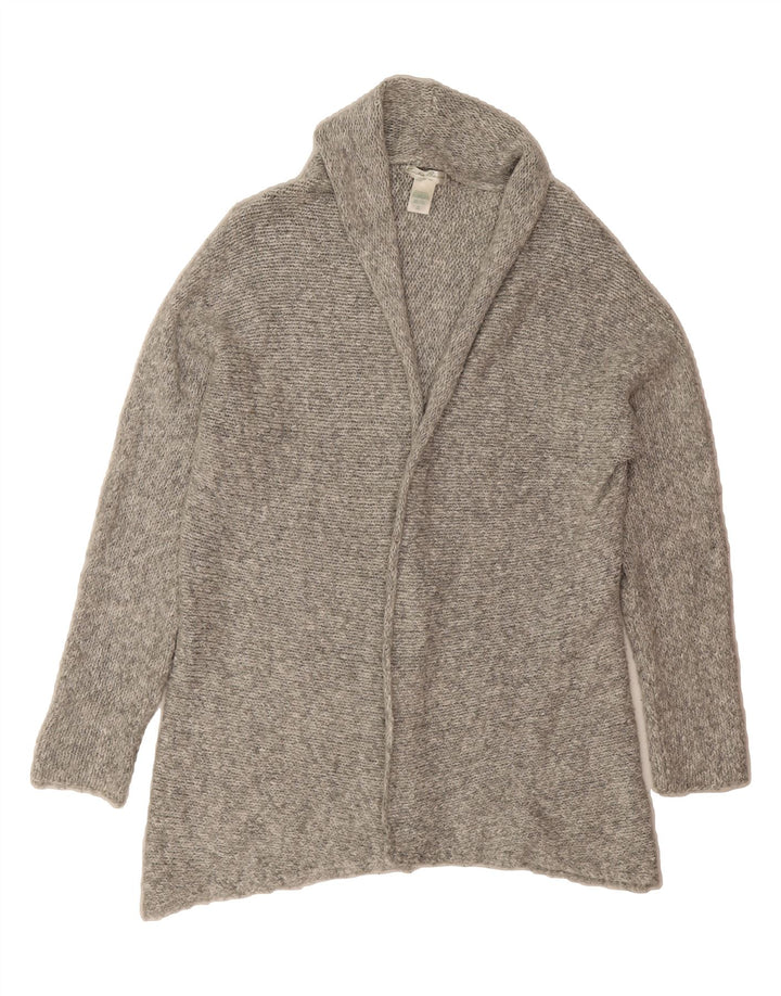 EDDIE BAUER Womens Longline Open Cardigan Sweater UK 16 Large Grey Cotton Vintage Eddie Bauer and Second-Hand Eddie Bauer from Messina Hembry 