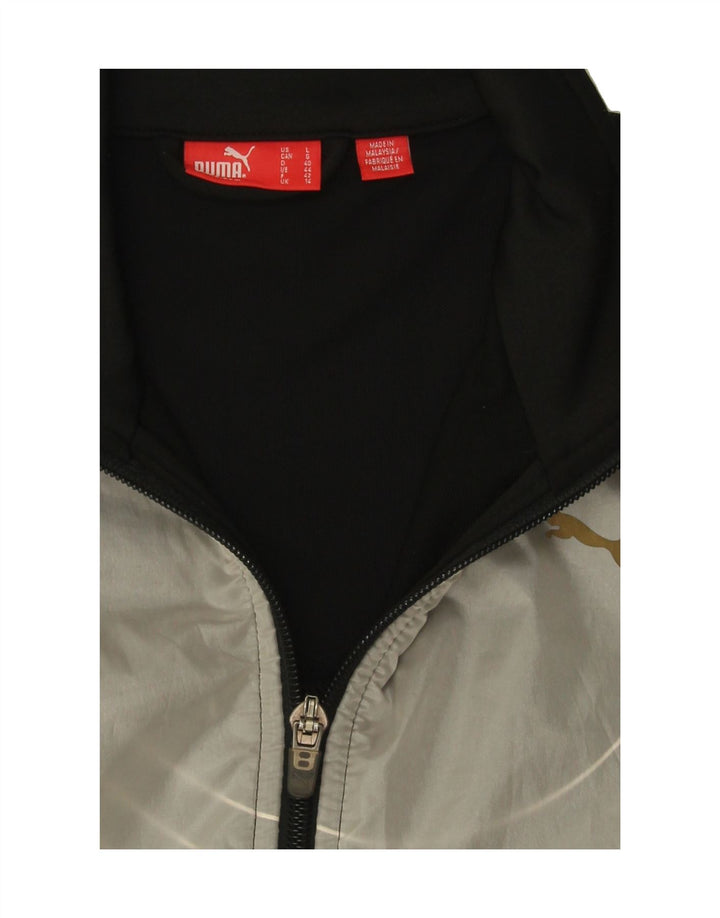 PUMA Womens Tracksuit Top Jacket UK 14 Large Black Colourblock Vintage Puma and Second-Hand Puma from Messina Hembry 