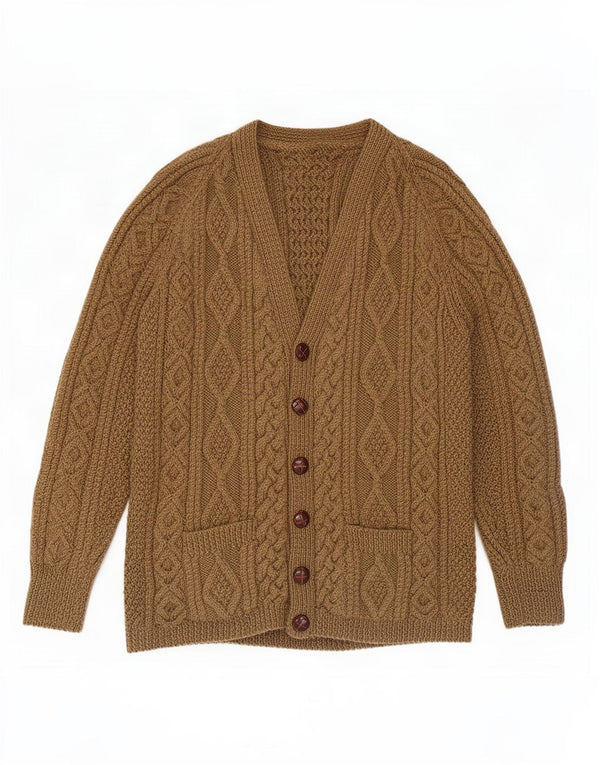 Vintage herre cardigan sweater Medium Khaki