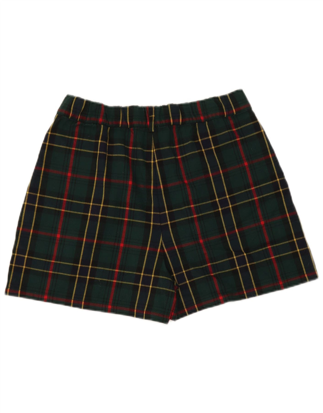 Flotte og smarte chinoshorts til kvinder store W32 grøn ternet polyester