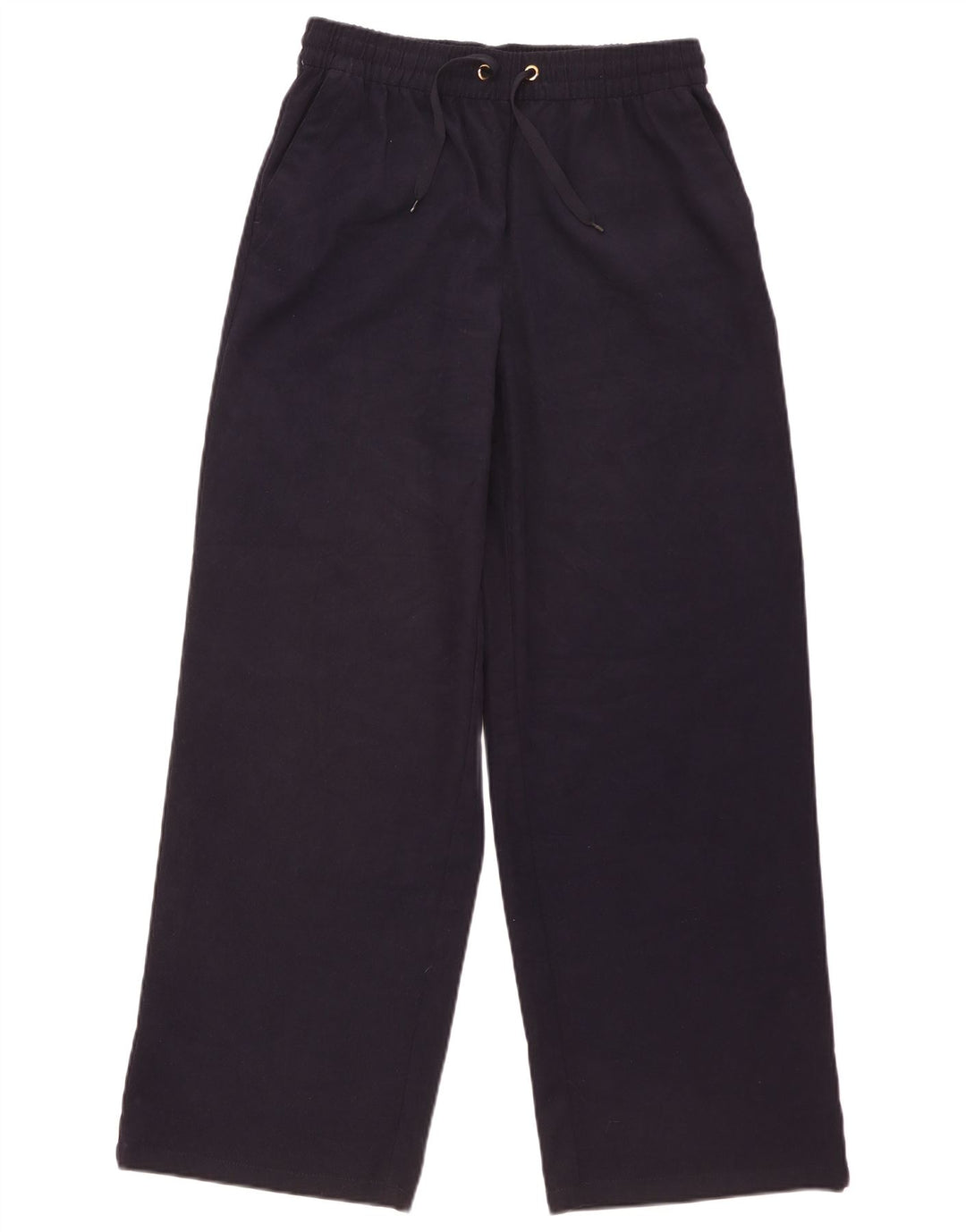 Zara Chinobukser med brede ben til kvinder Large W30 L31 Marineblå polyester