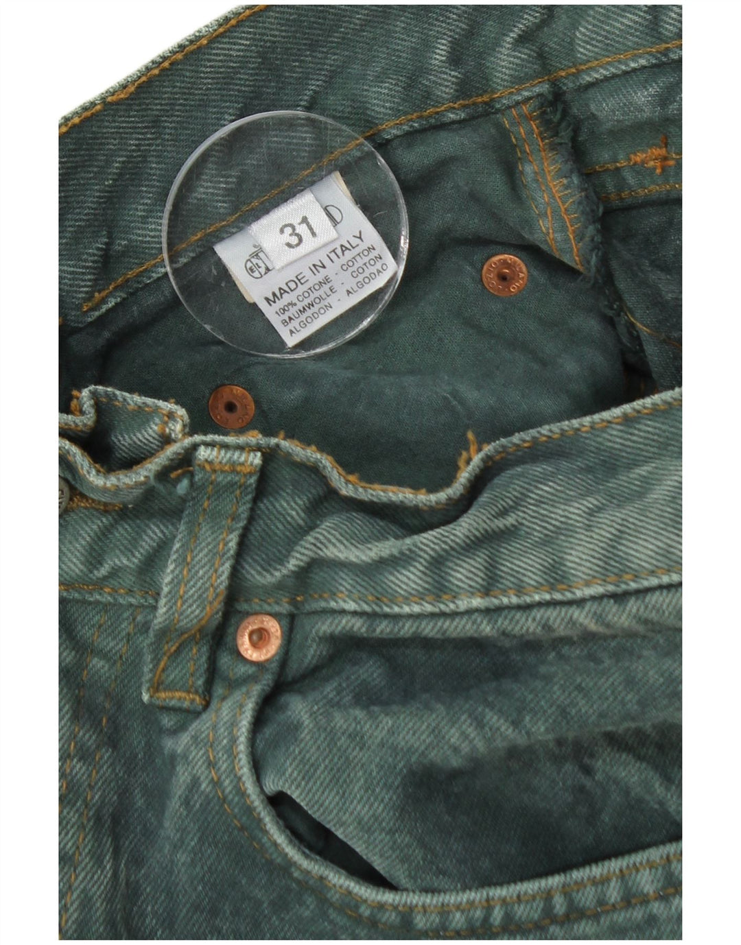 EL CHARRO Lige jeans til kvinder W31 L31 Grøn bomuld