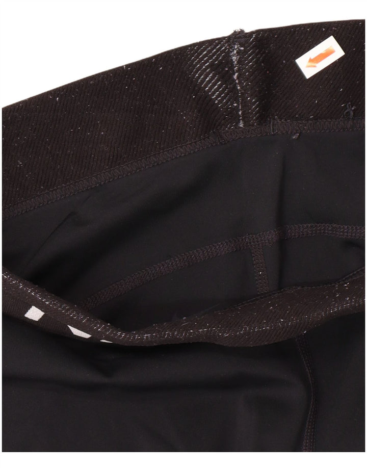 Nike Dame Dri Fit Grafiske Leggings UK 12 Medium Black Polyester Sports