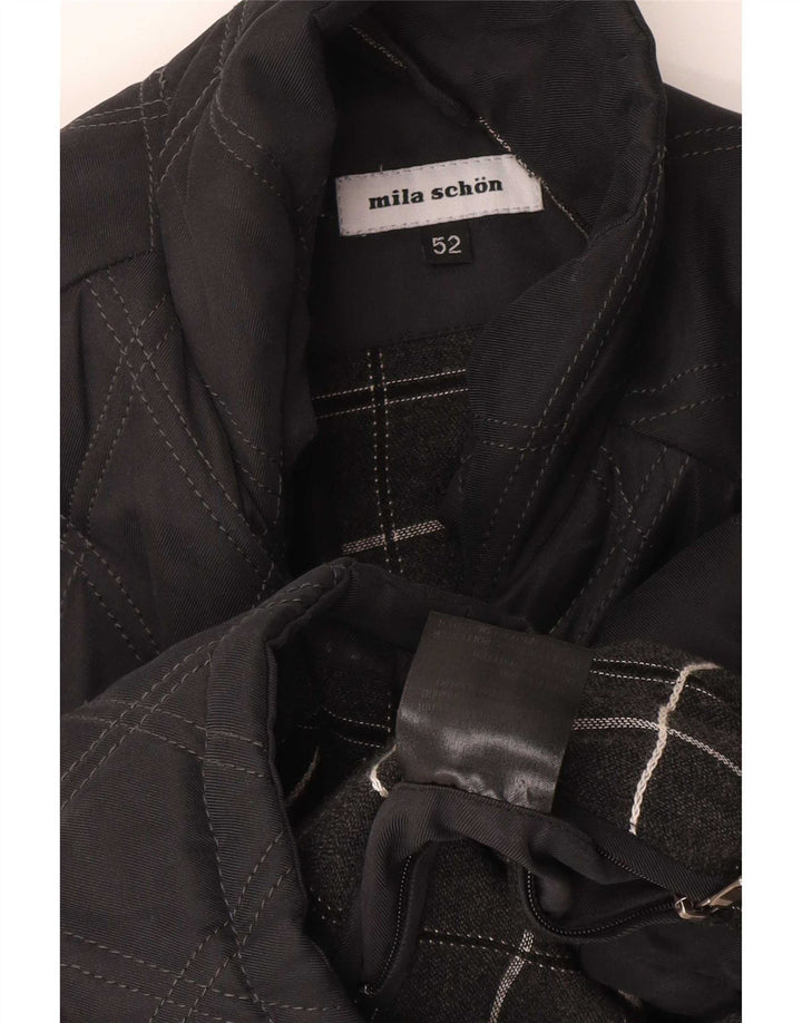 Mila Schon Dame Polstret Gilet EU 52 4XL Sort Polyester