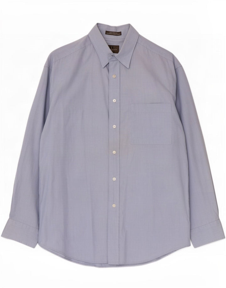 Calvin Klein Herre Regular Fit skjorte str. 16 Large Blue Cotton