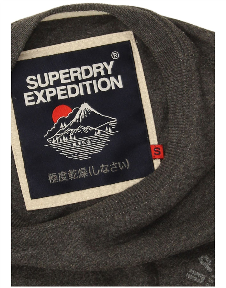 Superdry herre top langærmet lille grå bomuld