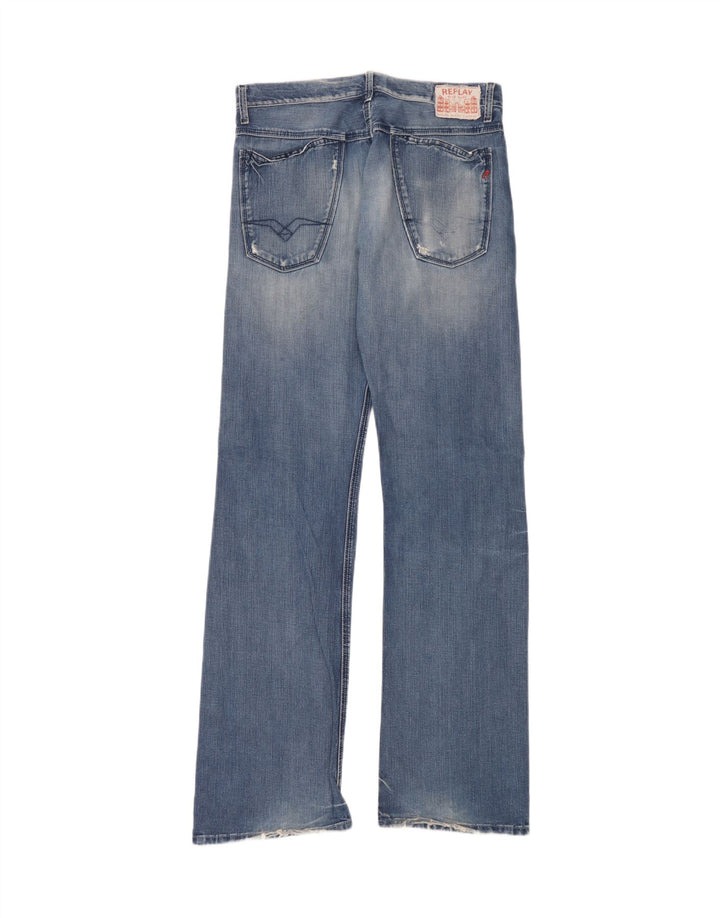Replay Herre Bootcut Jeans W33 L36 Blå Bomuld