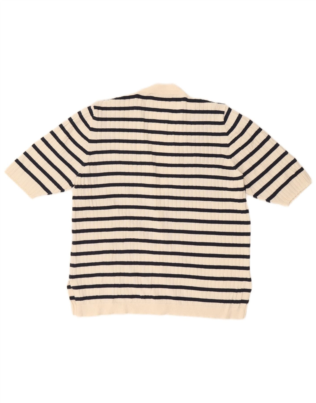MARKS & SPENCER Womens Cardigan Sweater UK 14 Medium Beige Striped