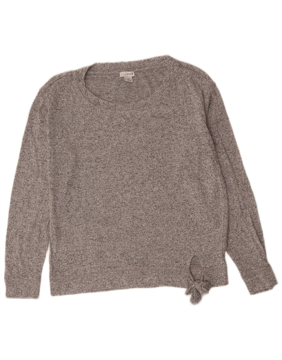 J. Crew Womens Oversized Boat Neck Jumper Sweater UK 10 Small Grey Flecked