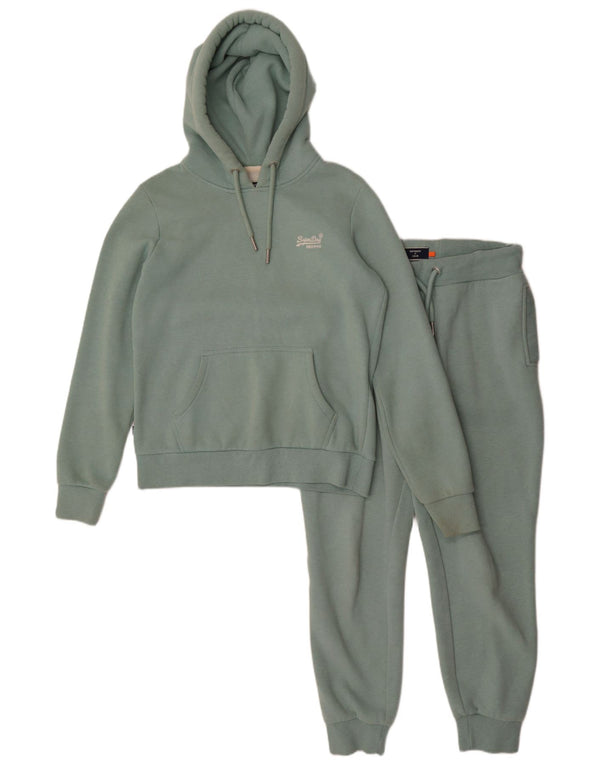 Superdry Womens Oversized fuld træningsdragt UK 10 Lille grøn bomuld