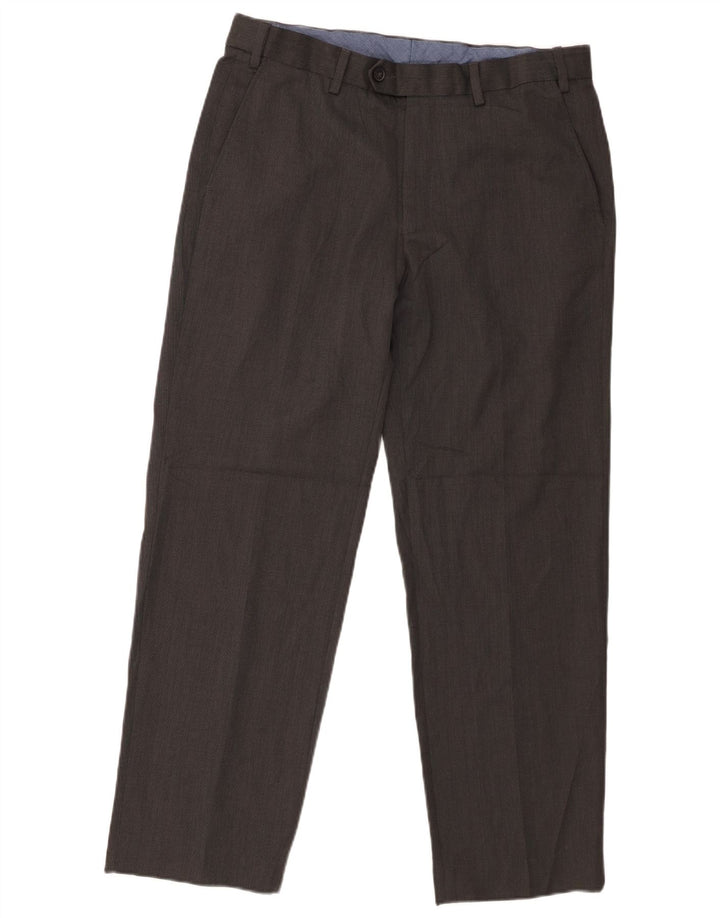 Marks & Spencer Herre Regular Suit Bukser W34 L29 Grå Polyester