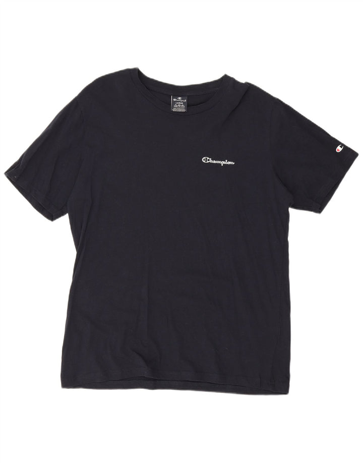 Champion Herre T-shirt Top Stor marineblå bomuld