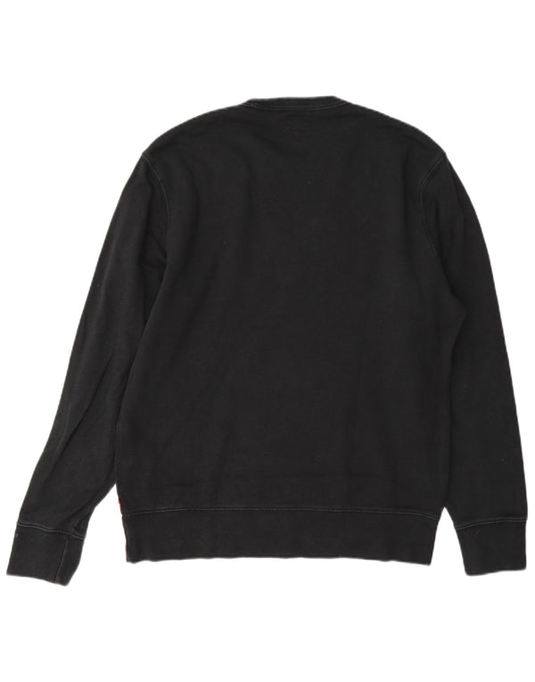 Levi's Dame grafisk sweatshirt Jumper UK 10 Lille grå bomuld