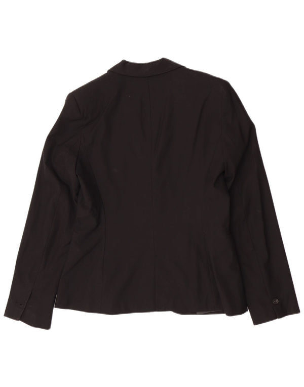 Zara Dame 1-knap blazerjakke EU 38 Small Black Polyester
