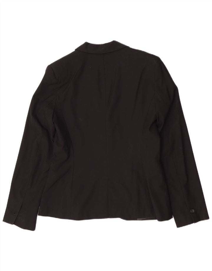 Zara Dame 1-knap blazerjakke EU 38 Small Black Polyester
