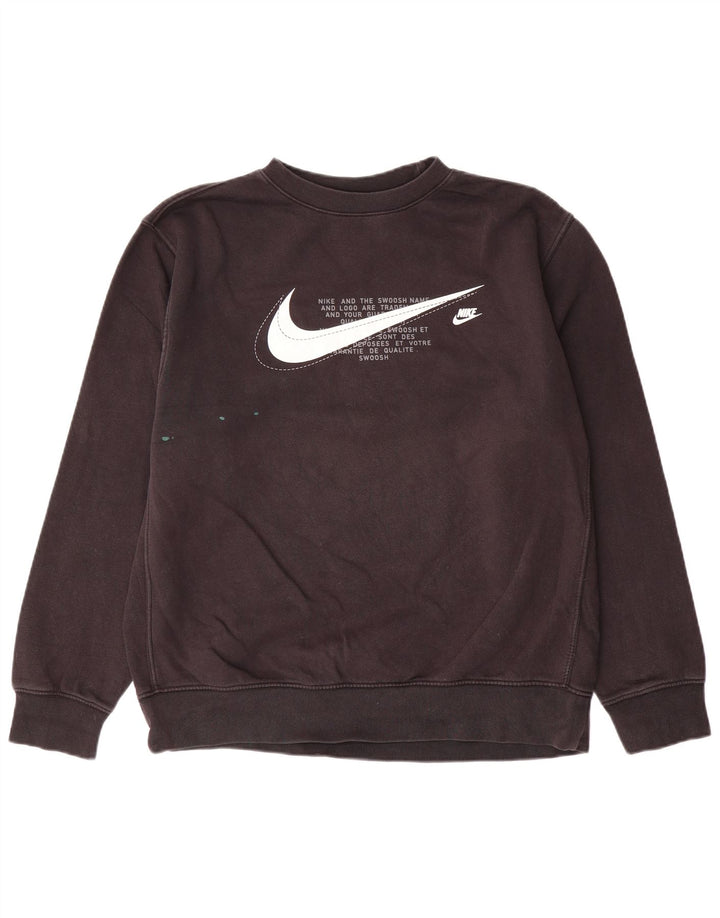 Nike grafisk sweatshirt til mænd, stor sort bomuld