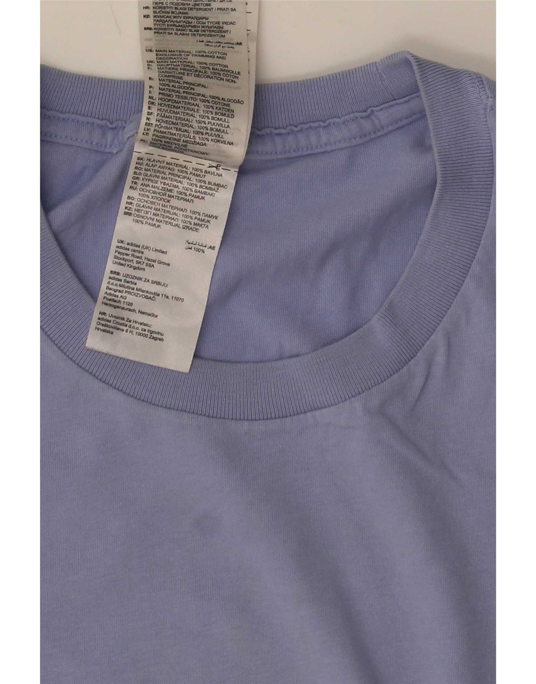 Adidas Herre T-Shirt Top Stor Blå Bomuld