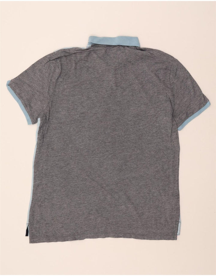 PENGUIN Polo Shirt til mænd 2XL Blå Colourblock Bomuld